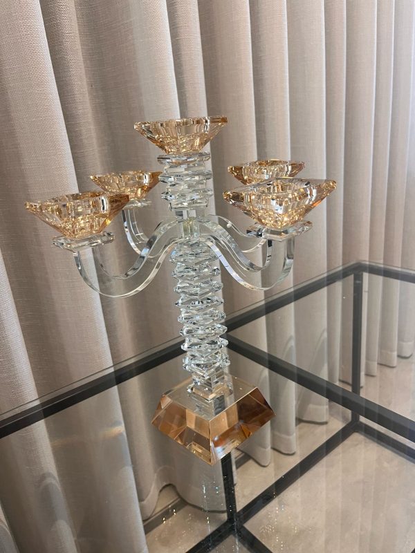 פמוט קריסטל- 5 קנים